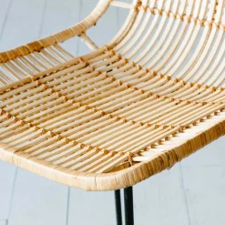 Graham & Green Stools<Ola Graphic Weave Rattan Kitchen Stool
