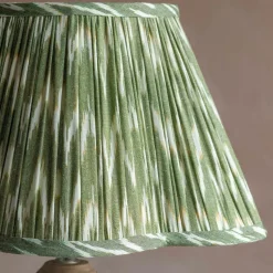 Graham & Green Lamp Shades<Olive Ikat Scalloped Empire Lamp Shades