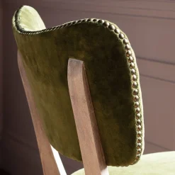 Graham & Green Dining Chairs<Olive Velvet Upholstered Dining Chair