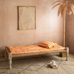 Graham & Green Seat Pads & Bed Rolls|Seat Pads & Bed Rolls<Orange Candy Stripe Large Seat Mat