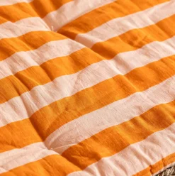 Graham & Green Seat Pads & Bed Rolls|Seat Pads & Bed Rolls<Orange Candy Stripe Large Seat Mat