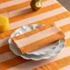 Graham & Green Outdoor Dining|Table Cloths & Napkins<Orange Candy Stripe Napkin