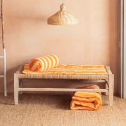 Graham & Green Seat Pads & Bed Rolls|Seat Pads & Bed Rolls<Orange Candy Stripe Small Seat Mat