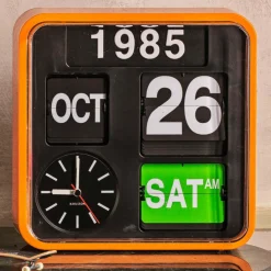 Graham & Green Clocks<Orange Flip Wall Clock