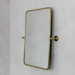 Graham & Green Bathroom Mirrors|Bathroom Mirrors<Otto Antique Gold Rectangular Tilting Mirror