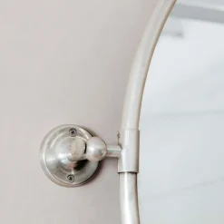 Graham & Green Bathroom Mirrors|Bathroom Mirrors<Otto Antique Silver Oval Tilting Mirror
