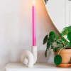 Graham & Green Candle Holders & Candles<Pale Pink Twisted Candle Holder