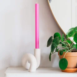 Graham & Green Candle Holders & Candles<Pale Pink Twisted Candle Holder