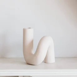 Graham & Green Candle Holders & Candles<Pale Pink Twisted Candle Holder