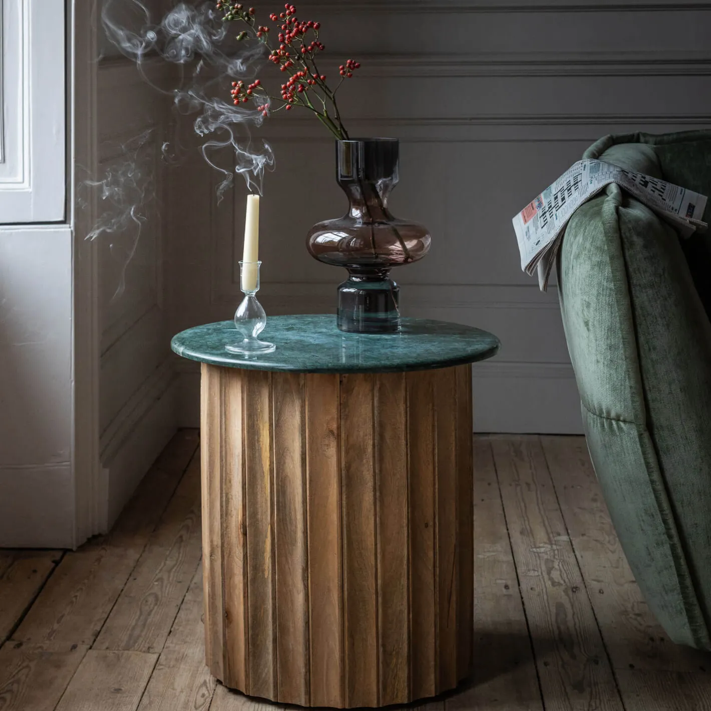 Graham & Green Side Tables<Parker Green Marble Side Table