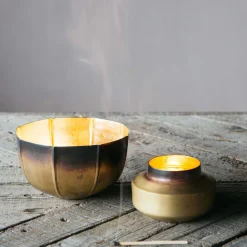 Graham & Green Candle Holders & Candles<Petal Brass and Gold Tea Light Holder