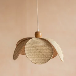 Graham & Green Ceiling Lights & Chandeliers<Petal Rattan Pendant Light