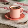 Graham & Green Tableware<Pink and Red Coffee Cup and Saucer