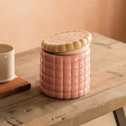 Graham & Green Kitchen Accessories<Pink Ceramic Cookie Jar