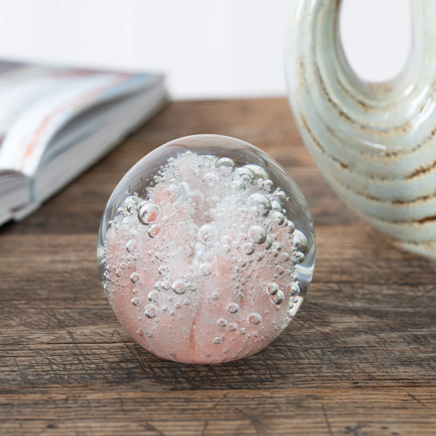 Graham & Green Bookends & Paperweights|Decorative Accessories<Pink Coral Glass Ornament
