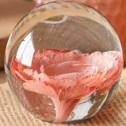 Graham & Green Bookends & Paperweights|Decorative Accessories<Pink Flower Glass Ornament