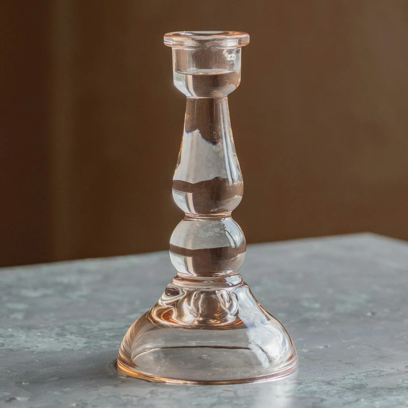 Graham & Green Candle Holders & Candles<Pink Glass Candle Holder