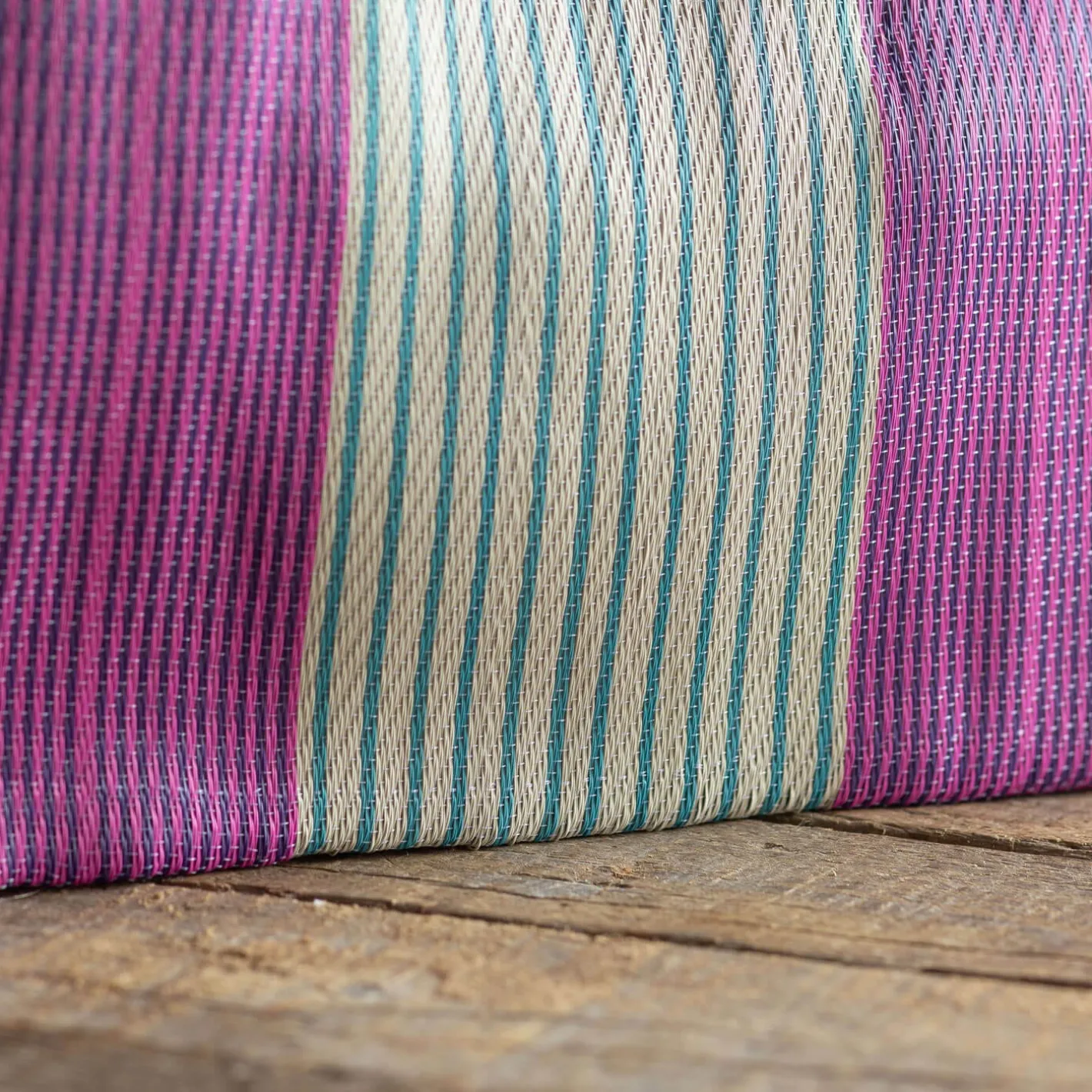 Graham & Green Bags<Pink & Purple Stripe Recycled Weekend Bag