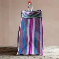 Graham & Green Bags<Pink Stripe Recycled Shopping Bag