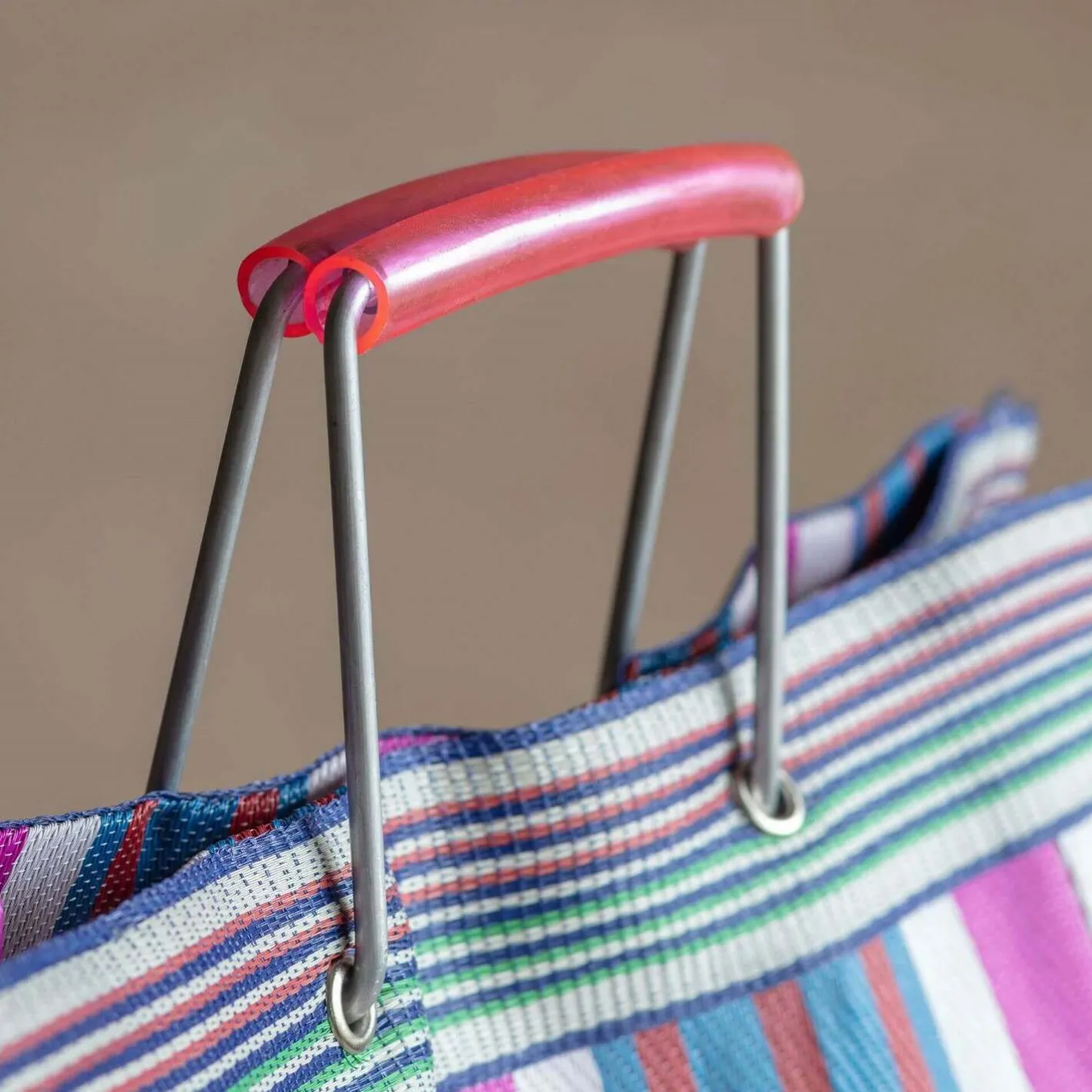 Graham & Green Bags<Pink Stripe Recycled Shopping Bag
