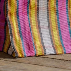 Graham & Green Bags<Pink & Yellow Stripe Recycled Shopping Bag