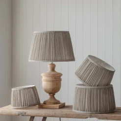 Graham & Green Lamp Shades<Pleated Natural Linen Empire Shades