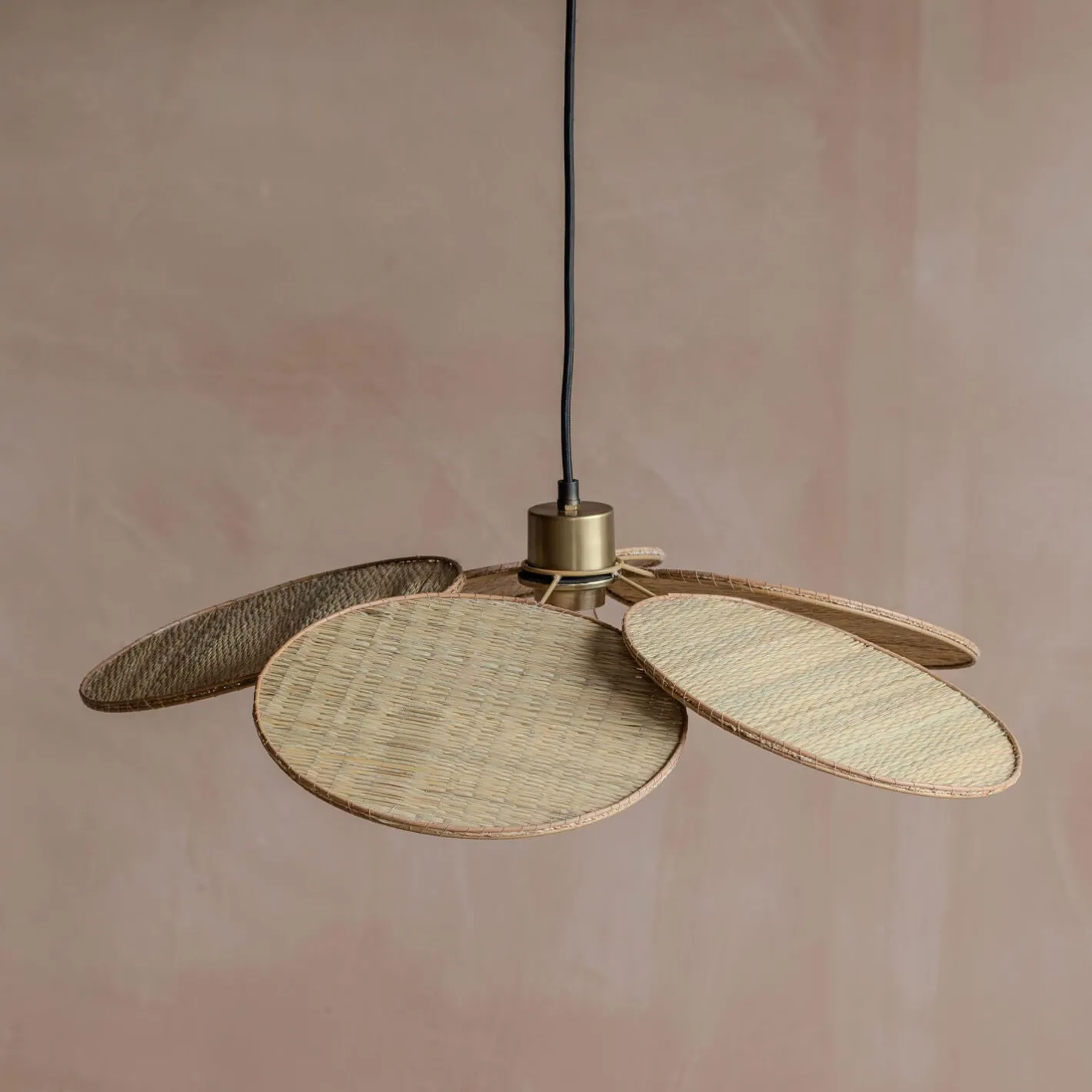 Graham & Green Ceiling Lights & Chandeliers<Primrose Wicker Pendant Light