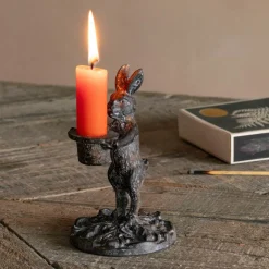 Graham & Green Candle Holders & Candles<Rabbit Candlestick Holder