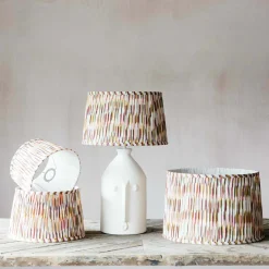 Graham & Green Lamp Shades<Rainbow Pleated Ikat Lamp Shades