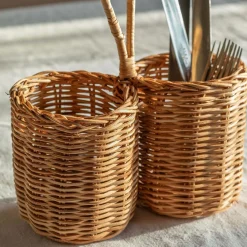Graham & Green Kitchen Accessories<Rattan Double Bottle Holder