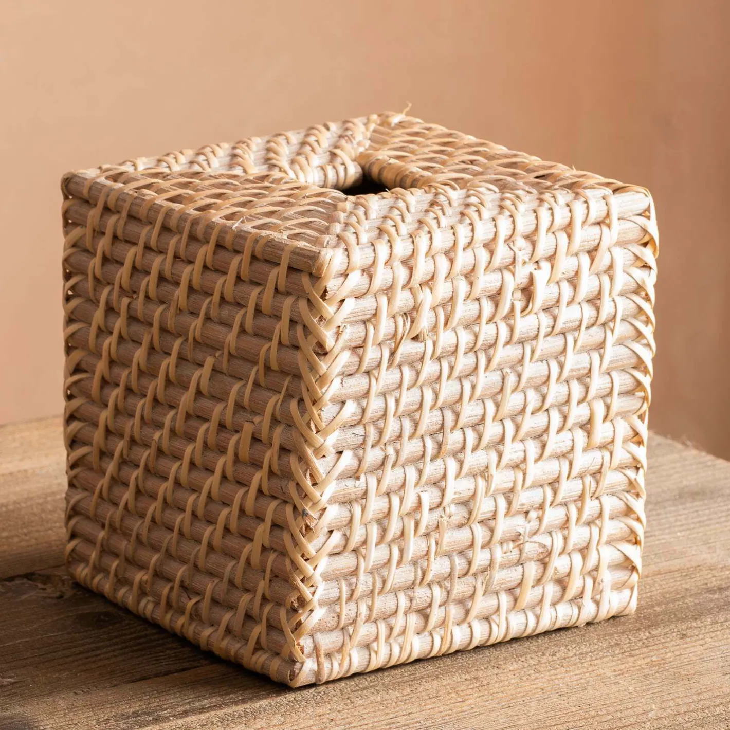 Graham & Green Decorative Accessories<Rattan Square Tissue Box Holder