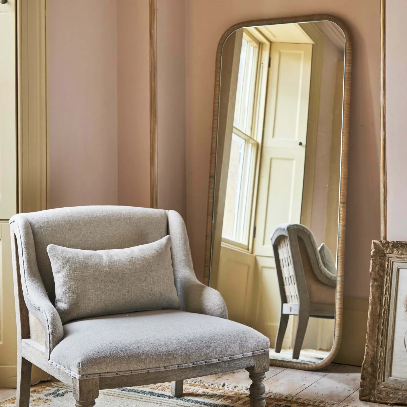 Graham & Green Rectangular Mirrors|Wall Mirrors<Rattan Style Wall Mirror