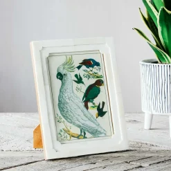 Graham & Green Photo Frames<Relief White Bone Frame