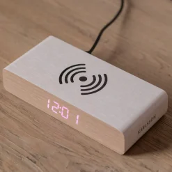 Graham & Green Clocks<Retro White LED Alarm Clock Phone Charger