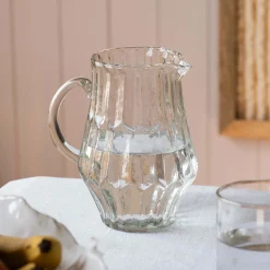 Graham & Green Outdoor Dining|Jugs & Carafes<Ridged Clear Glass Jug