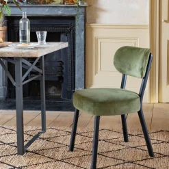 Graham & Green Dining Chairs<Rigby Moss Green Velvet Chair