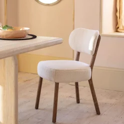 Graham & Green Dining Chairs<Rigby White Bouclé Chair