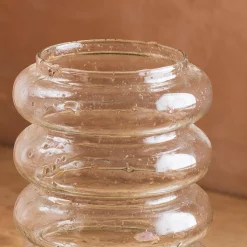 Graham & Green Vases & Plant Pots<Ringed Speckled Glass Vase