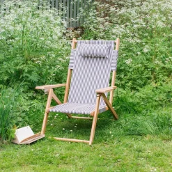 Graham & Green Garden Chairs & Sofas|Garden Chairs & Sofas<Riviera Navy Stripe Deck Chair