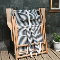 Graham & Green Garden Chairs & Sofas|Garden Chairs & Sofas<Riviera Navy Stripe Deck Chair
