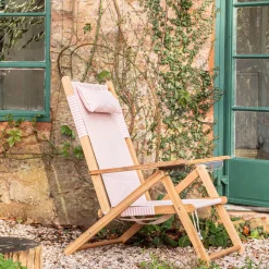 Graham & Green Garden Chairs & Sofas|Garden Chairs & Sofas<Riviera Pink Stripe Deck Chair