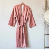Graham & Green Loungewear<Rose Velvet Kimono Dressing Gown - Large/Extra Large
