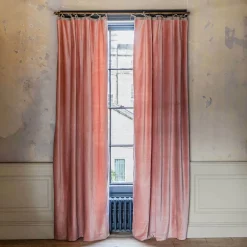 Graham & Green Curtains & Curtain Ties<Rose Velvet Single Curtains