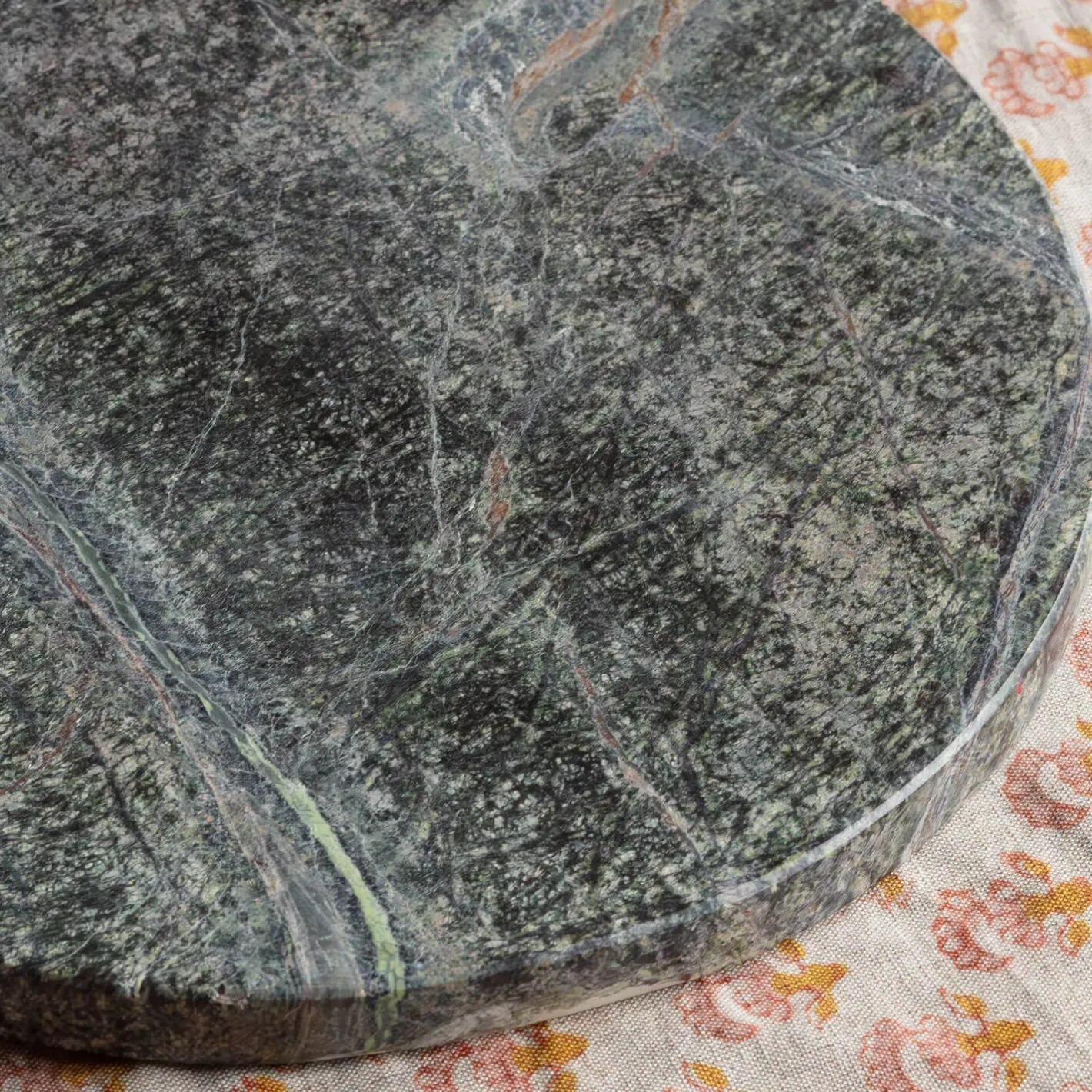 Graham & Green Placemats, Coasters & Trays<Round Green Marble Placemat