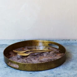 Graham & Green Outdoor Dining|Barware<Round Marble Effect Tray