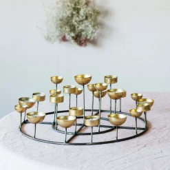 Graham & Green Candle Holders & Candles<Round Multi Tea Light Holder