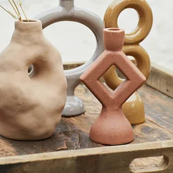 Graham & Green Candle Holders & Candles<Rust Diamond Candle Holder