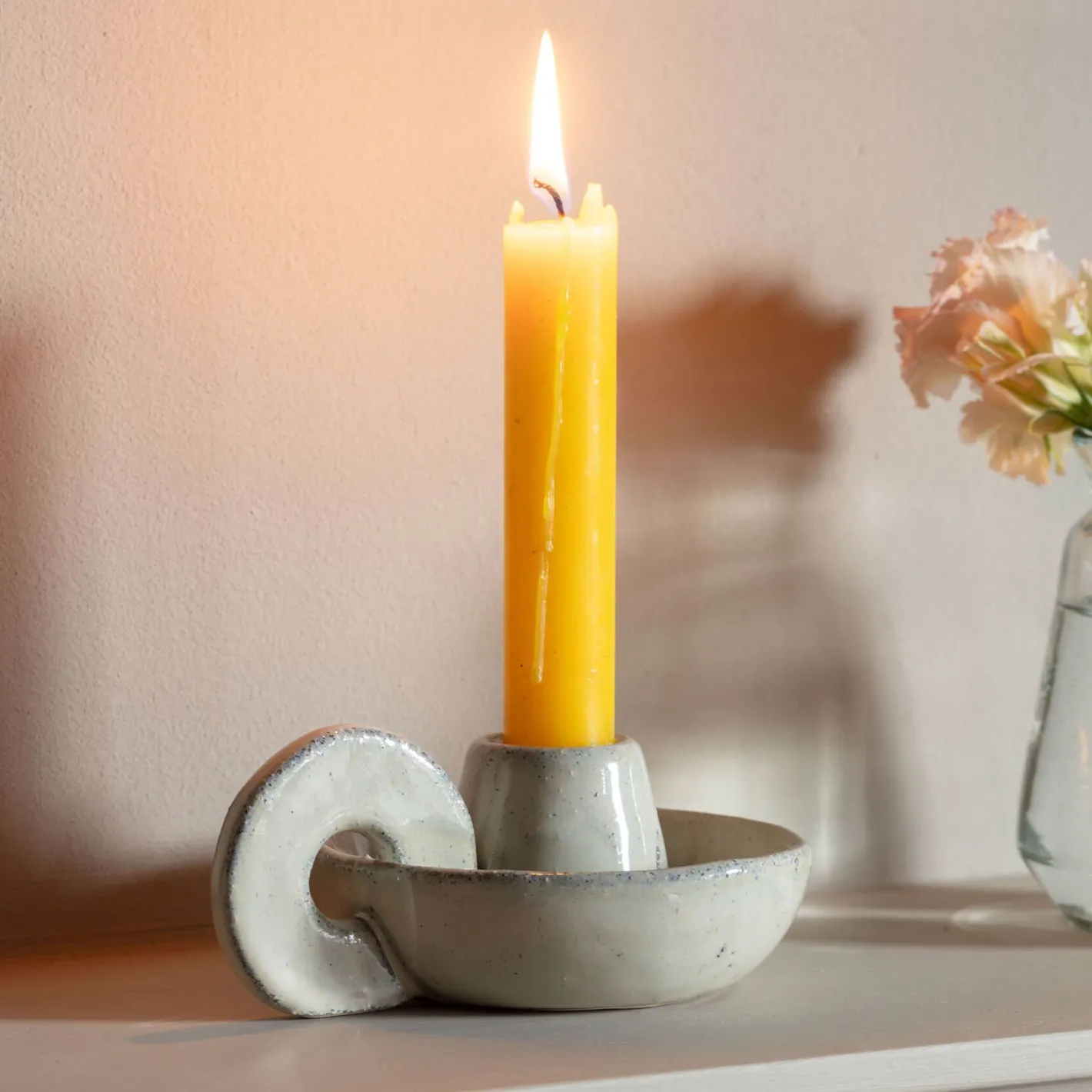 Graham & Green Candle Holders & Candles<Rustic Ceramic Candle Holder