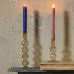 Graham & Green Candle Holders & Candles<Sand Brown Bubble Candle Holders