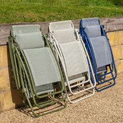 Graham & Green Garden Chairs & Sofas|Garden Chairs & Sofas<Seigle White Reclining Garden Chair